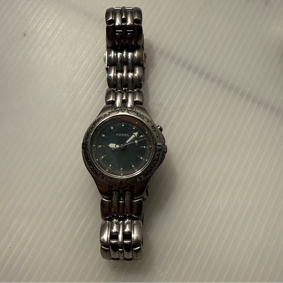 Fossil Neutra Chronograph Quartz Blue Dial All Stainless Watch *needs battery* - Picture 1 of 9